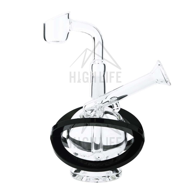 4 Micro Orb Dab Rig 10Mm - Clear With Black X Bubblers & Rigs