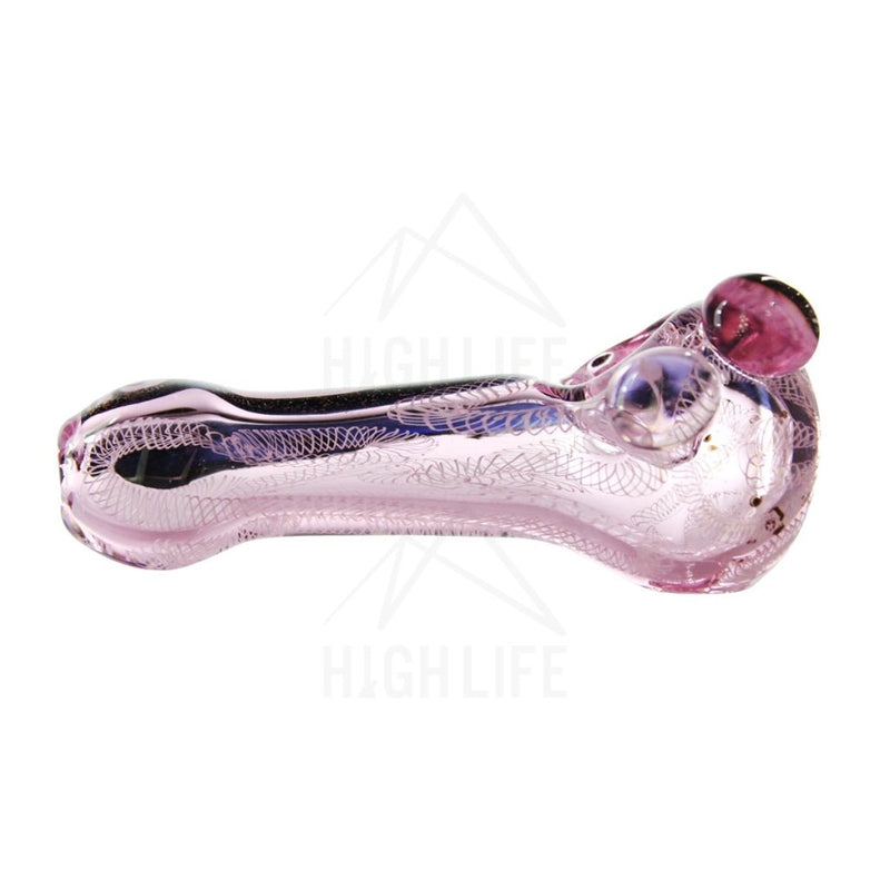 5 Pink Hand Pipe W/ Dichro Line Pipes