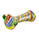 5 Worked Hand Pipe With Rasta Swirl Pipes