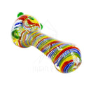 5 Worked Hand Pipe With Rasta Swirl Pipes