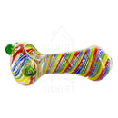 5 Worked Hand Pipe With Rasta Swirl Pipes