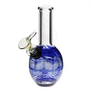 6 Mini Round Bong With A Slide Blue Bongs & Waterpipes