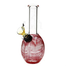 6 Mini Round Bong With A Slide Red Bongs & Waterpipes