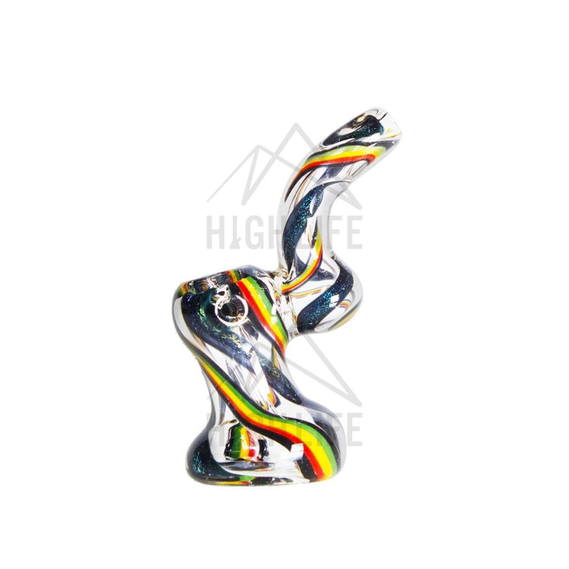 6 Rasta And Dichro Swirl Bubbler Bubblers & Dab Rigs