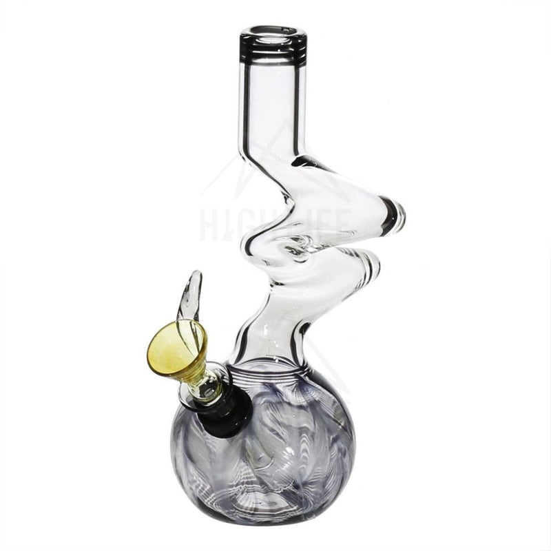 6 Two Elbow Bong With A Slide Black Bongs & Waterpipes