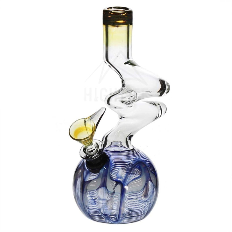 6 Two Elbow Bong With A Slide Blue Bongs & Waterpipes