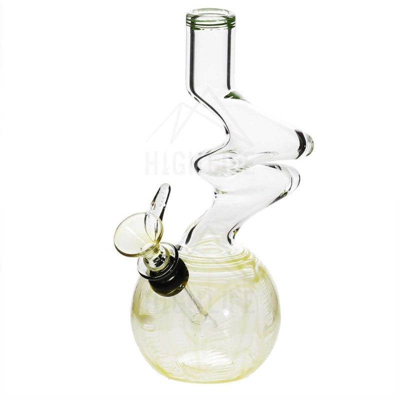 6 Two Elbow Bong With A Slide Yellow Bongs & Waterpipes