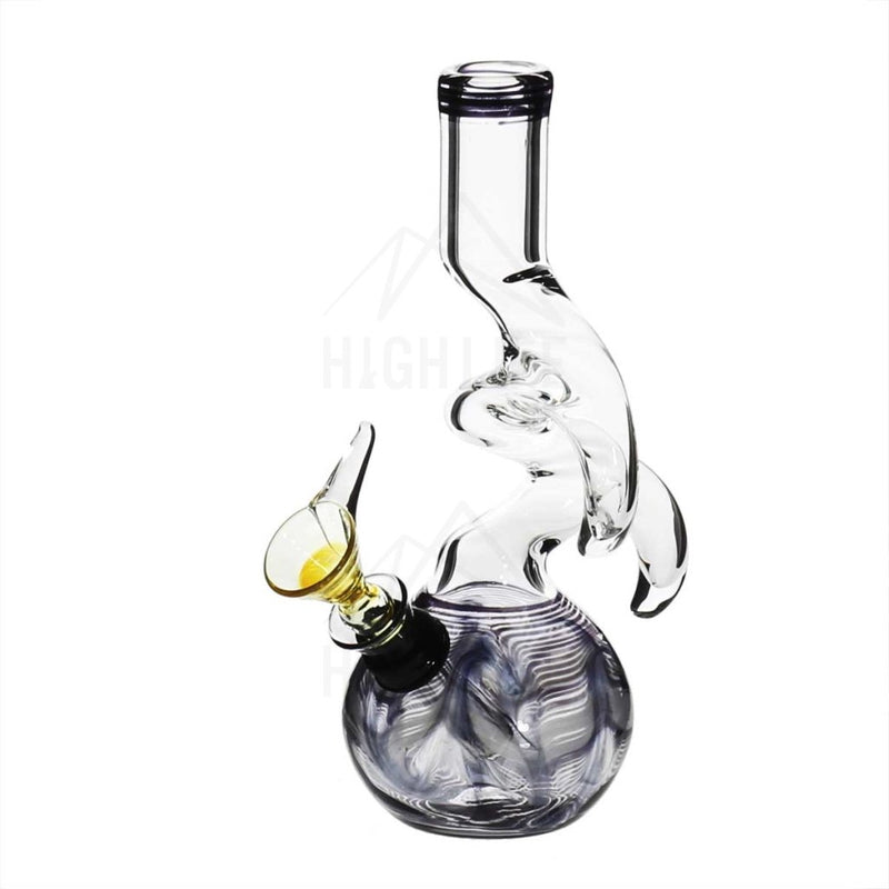 6 Two Hook Bong With A Slide Black Bongs & Waterpipes