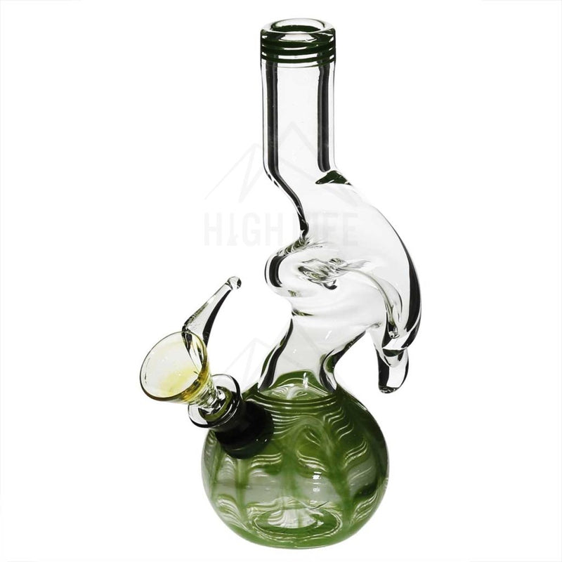 6 Two Hook Bong With A Slide Green Bongs & Waterpipes