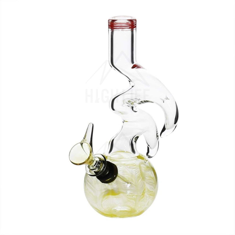 6 Two Hook Bong With A Slide Yellow Bongs & Waterpipes