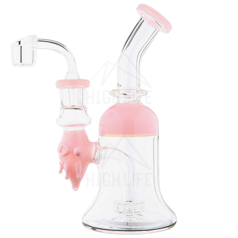 7.5 Dab Rig Slyme Face Showerhead Pink