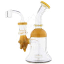 7.5 Dab Rig Slyme Face Showerhead Yellow Jade