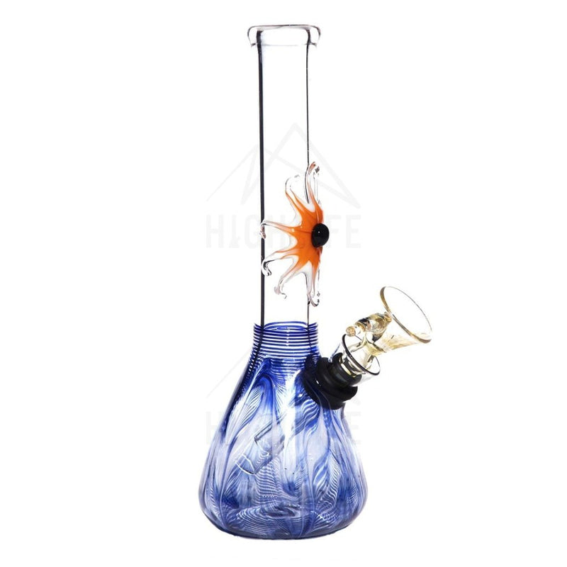 7 Beaker Design Bong W/ Slide - Blue Rake + Assorted Bongs & Waterpipes