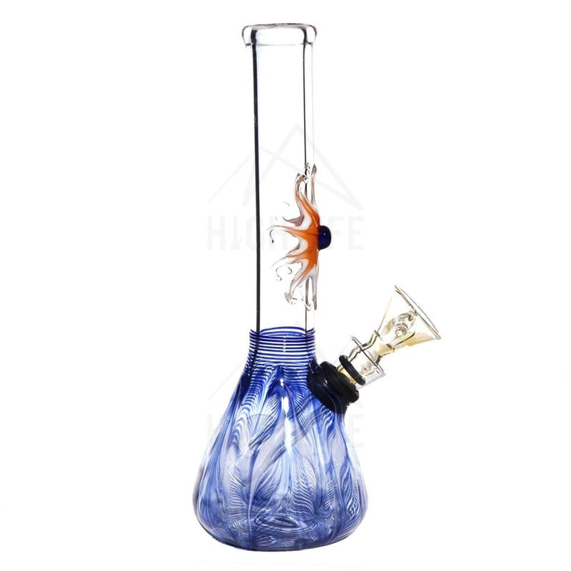 7 Beaker Design Bong W/ Slide - Blue Rake + Assorted Bongs & Waterpipes