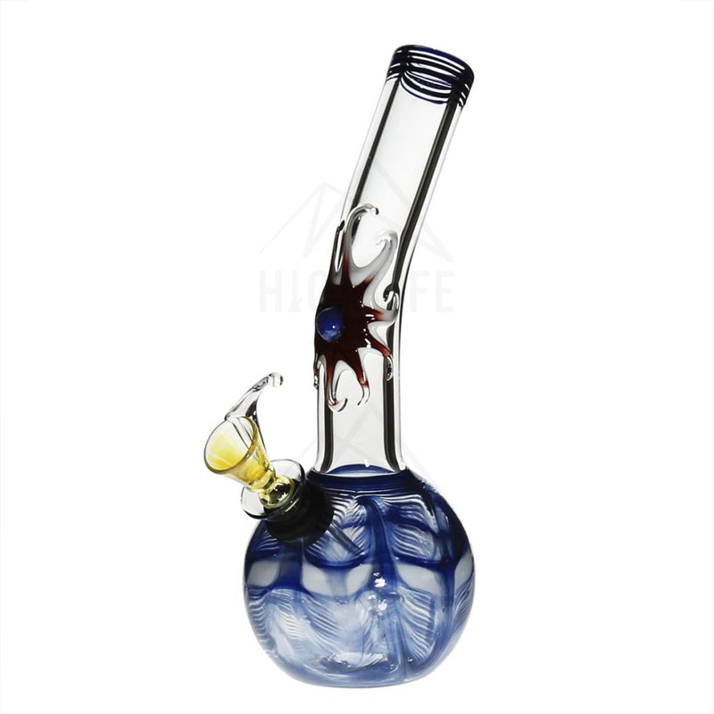 7 Bent Neck Design Bong With A Slide Blue Bongs & Waterpipes