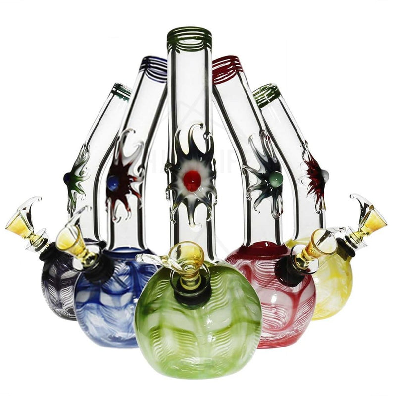 7 Bent Neck Design Bong With A Slide Bongs & Waterpipes