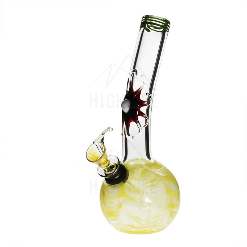 7 Bent Neck Design Bong With A Slide Yellow Bongs & Waterpipes