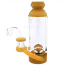 7 Bottle Dab Rig Marble Showerhead Yellow Jade