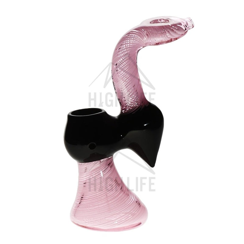 7 Lattacino Donut Bubbler - Pink/black Bubblers & Dab Rigs