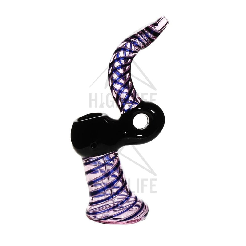 7 Lattacino Donut Bubbler - Pink/black/blue Bubblers & Dab Rigs