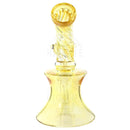 7 Yellow Twist Beaker 14Mm Female Joint Bowl + Banger Bubblers & Dab Rigs