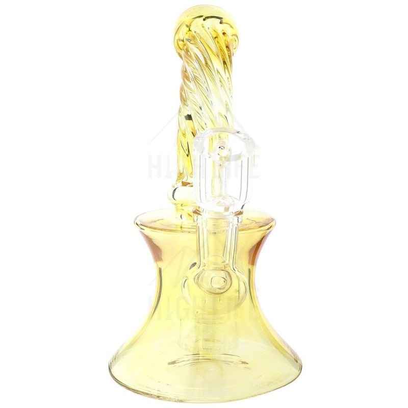 7 Yellow Twist Beaker 14Mm Female Joint Bowl + Banger Bubblers & Dab Rigs