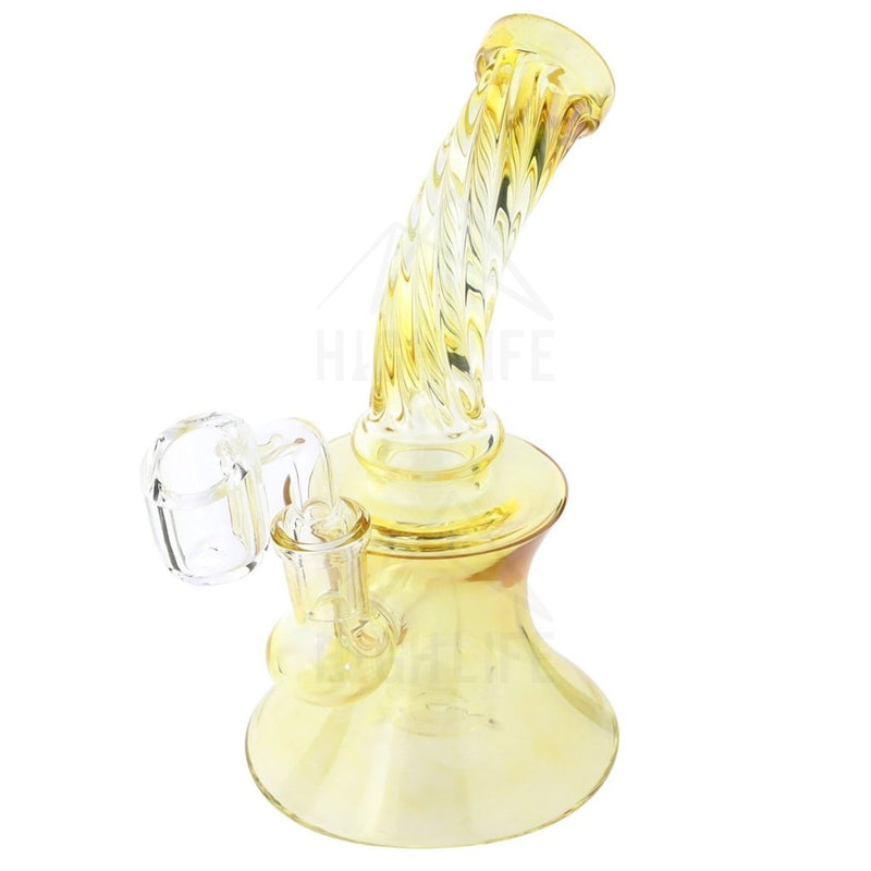 7 Yellow Twist Beaker 14Mm Female Joint Bowl + Banger Bubblers & Dab Rigs