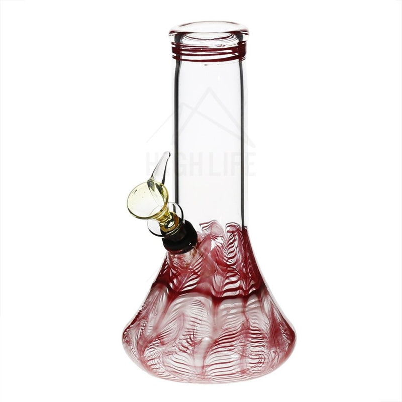 8 Beaker Bong With A Slide Red Bongs & Waterpipes