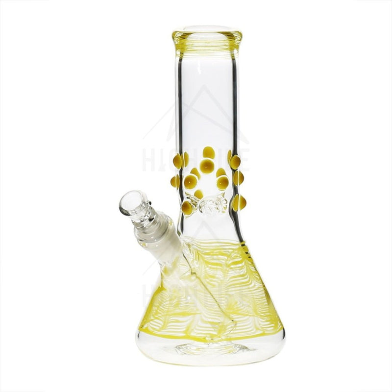 8 Beaker Bong With Marbles Yellow Bongs & Waterpipes