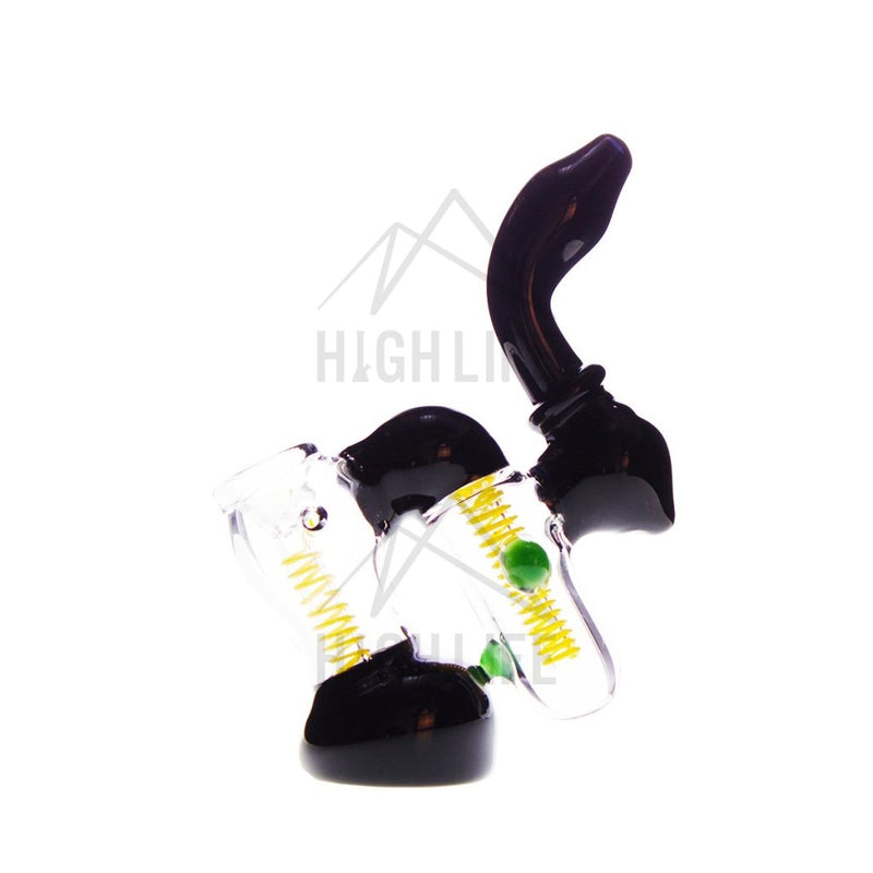 8 Black And Clear Double Bubbler Bubblers & Dab Rigs