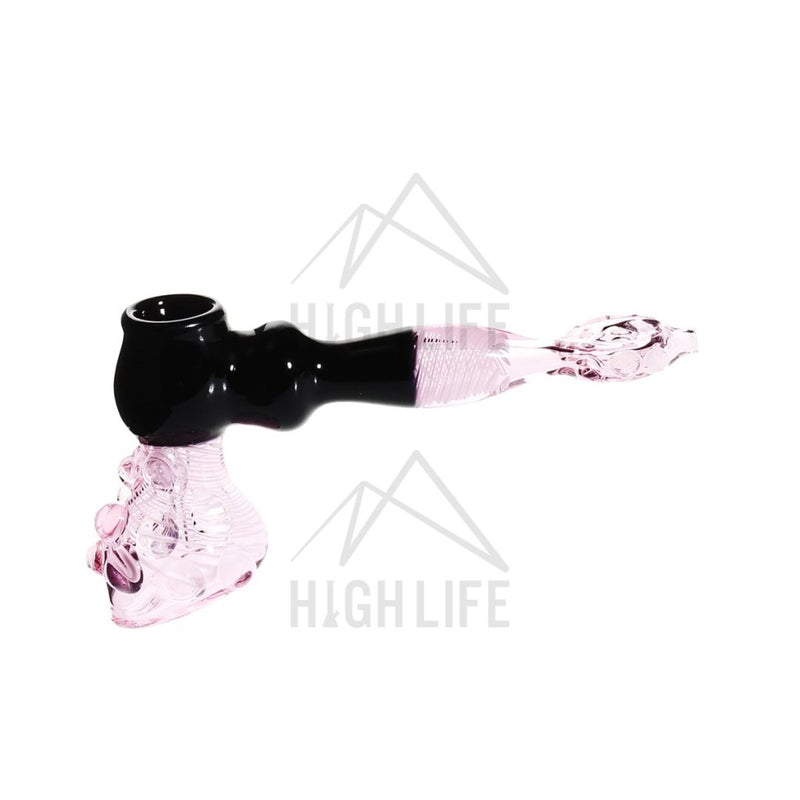 8 Hammer Lattacino Donut Bubbler - Pink/black Bubblers & Dab Rigs