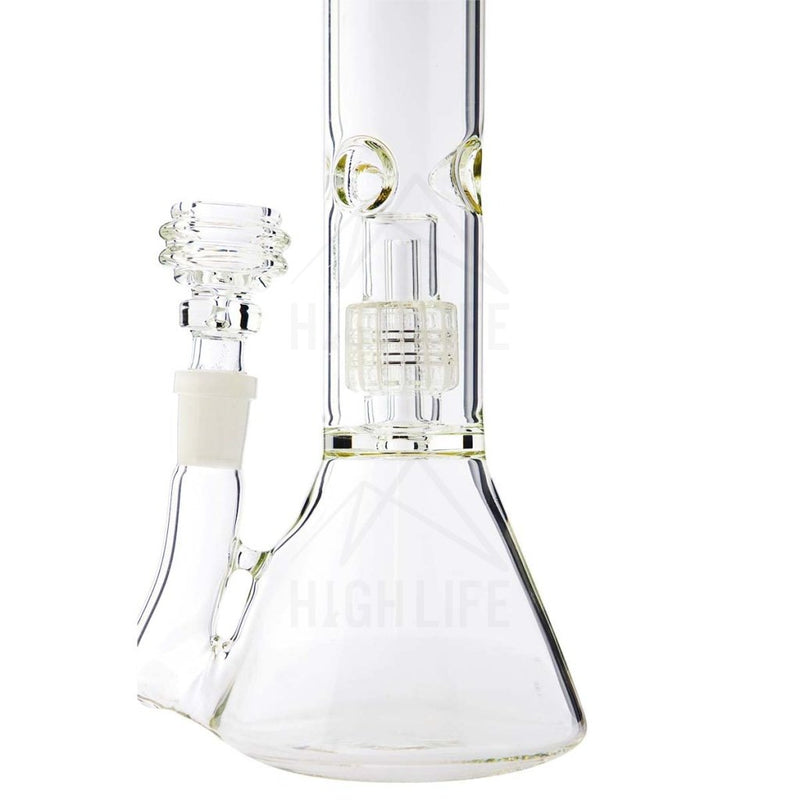 8 Minimalist Beaker Waterpipe With Grid Perc