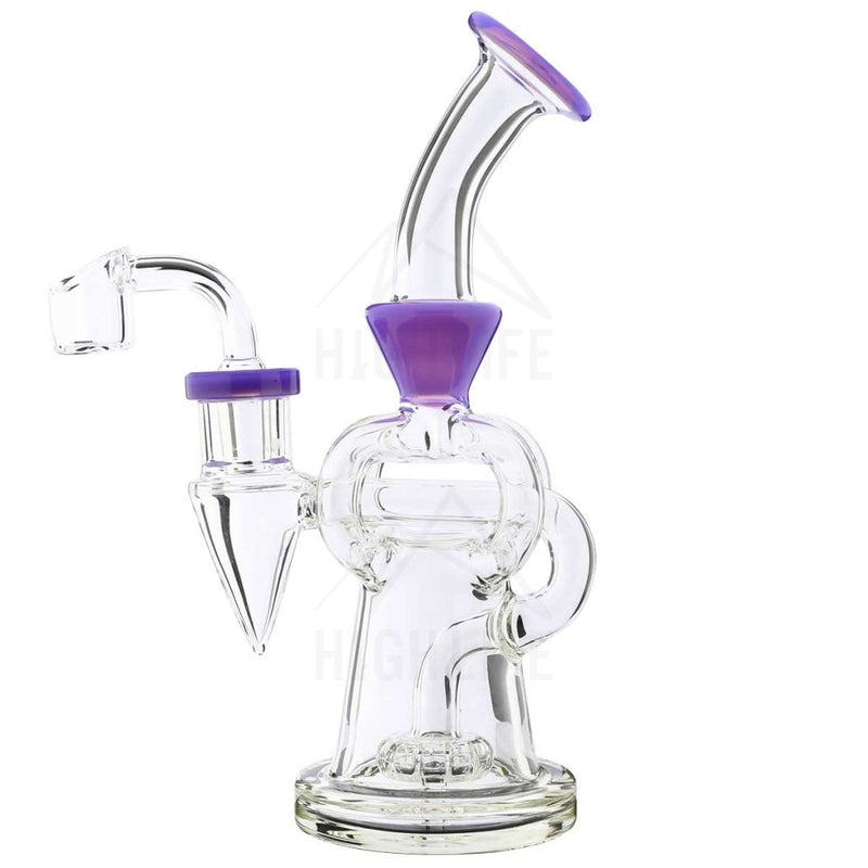 8 Pillars Showerhead Dab Rig Purple