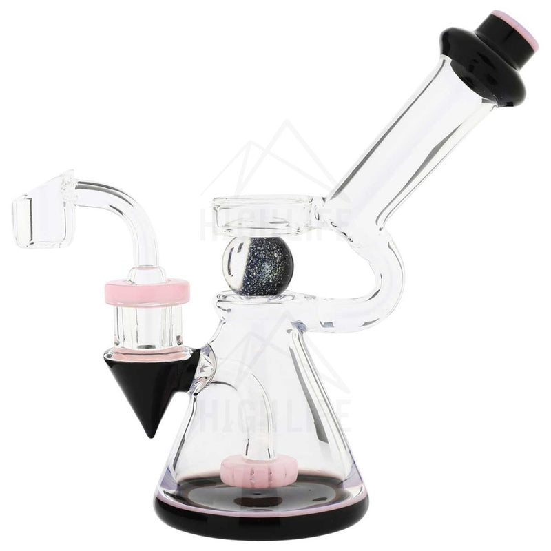 8 Showerhead Dab Rig Dichro Marble Beaker Pink