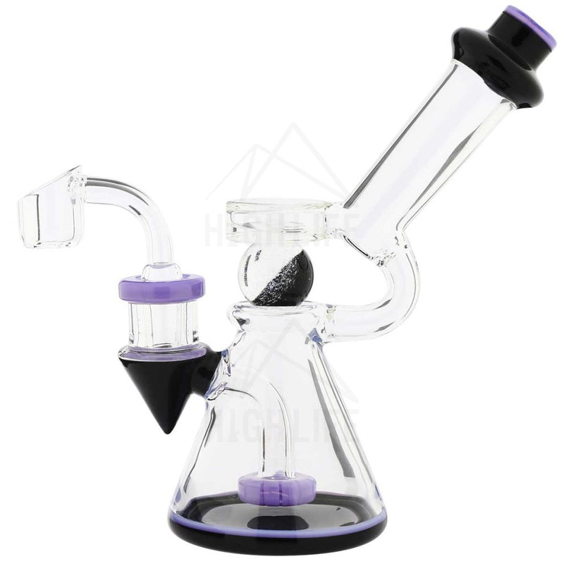 8 Showerhead Dab Rig Dichro Marble Beaker Purple