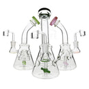8" Spinner Banger Hanger Dab Rig Beaker with a Banger 