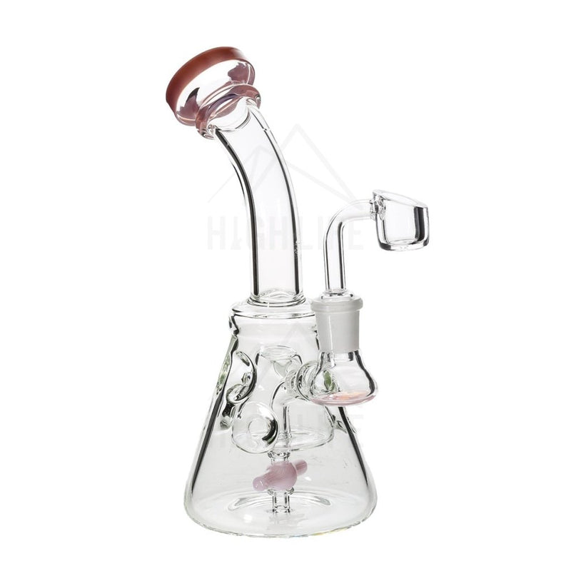 8 Spinner Banger Hanger Dab Rig Beaker With A Pink Bubblers & Rigs