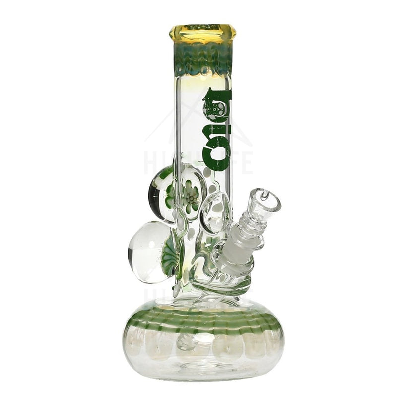 9 Bio Three Marble Bubble Bottom - Green W/ Illuminati Bongs & Waterpipes