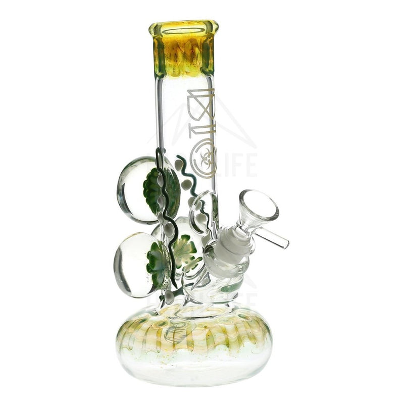 9 Bio Three Marble Bubble Bottom - Green W/ Illuminati Bongs & Waterpipes