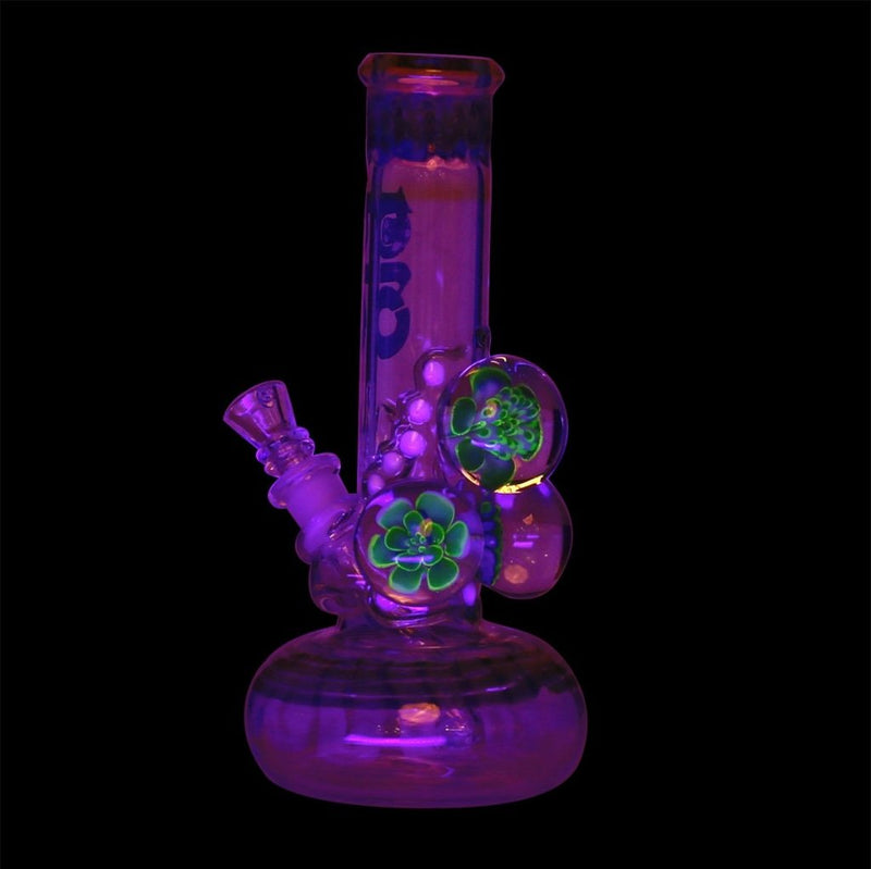 9 Bio Three Marble Bubble Bottom - Green W/ Illuminati Bongs & Waterpipes