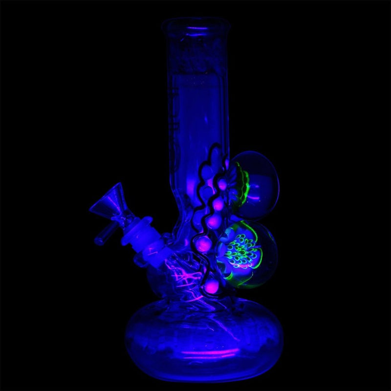 9 Bio Three Marble Bubble Bottom - Green W/ Illuminati Bongs & Waterpipes