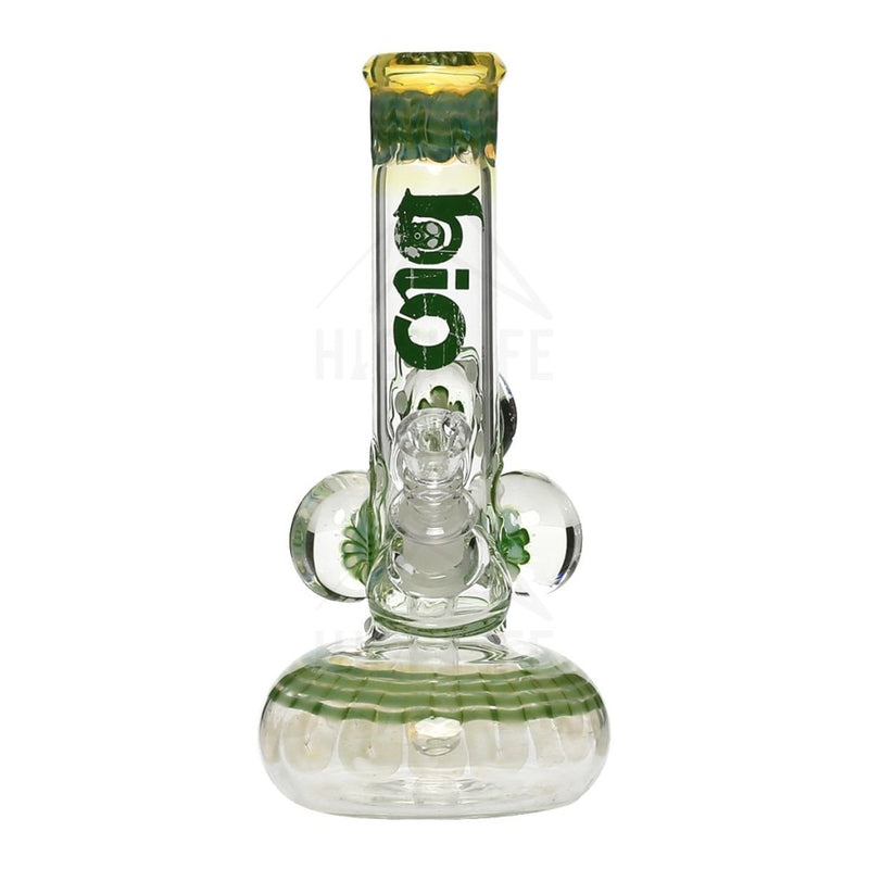 9 Bio Three Marble Bubble Bottom - Green W/ Illuminati Bongs & Waterpipes