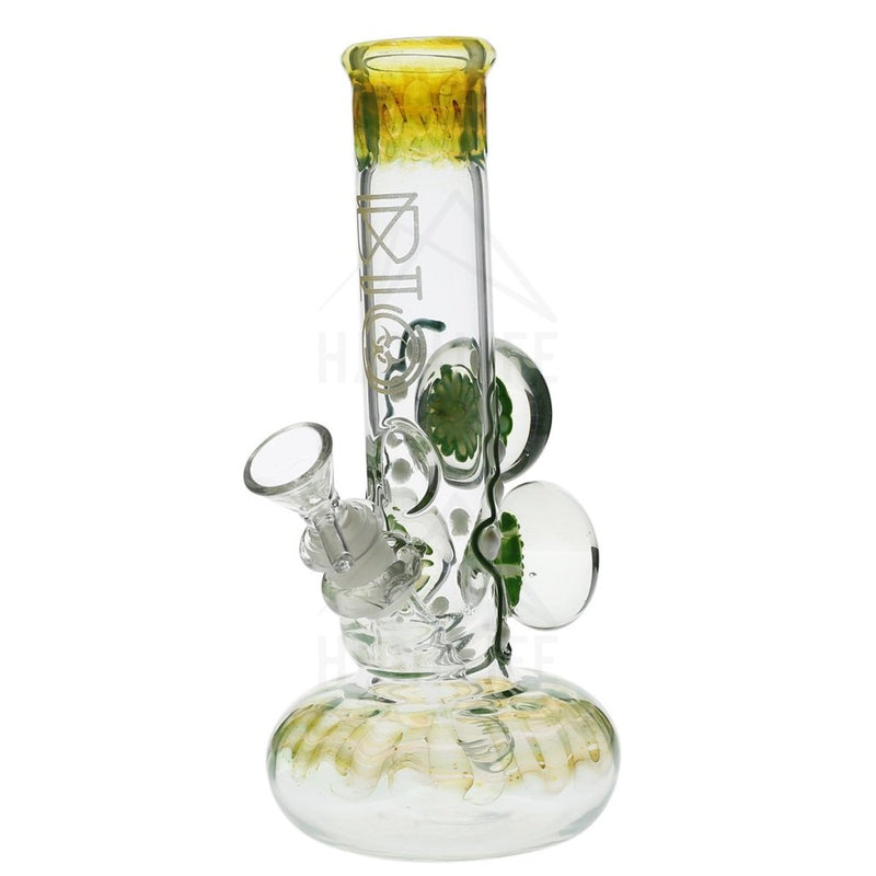 9 Bio Three Marble Bubble Bottom - Green W/ Illuminati Bongs & Waterpipes