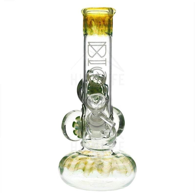 9 Bio Three Marble Bubble Bottom - Green W/ Illuminati Bongs & Waterpipes