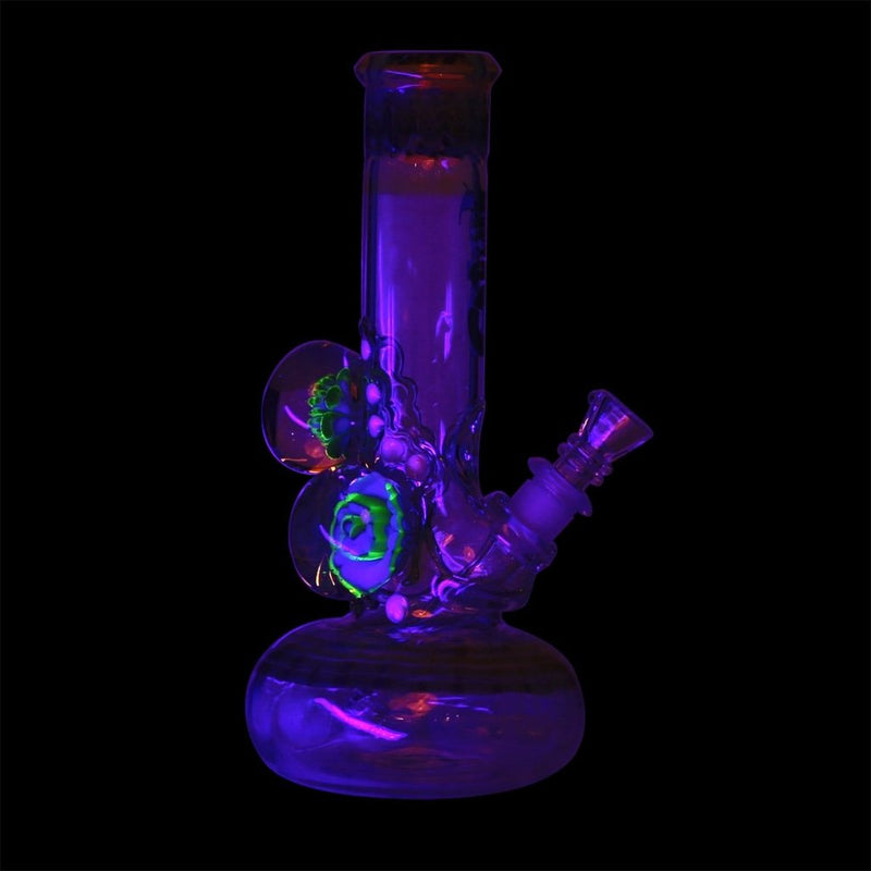 9 Bio Three Marble Bubble Bottom - Green W/ Illuminati Bongs & Waterpipes