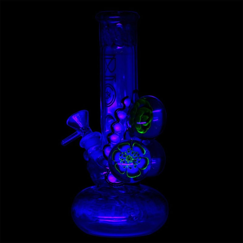 9 Bio Three Marble Bubble Bottom - Green W/ Illuminati Bongs & Waterpipes