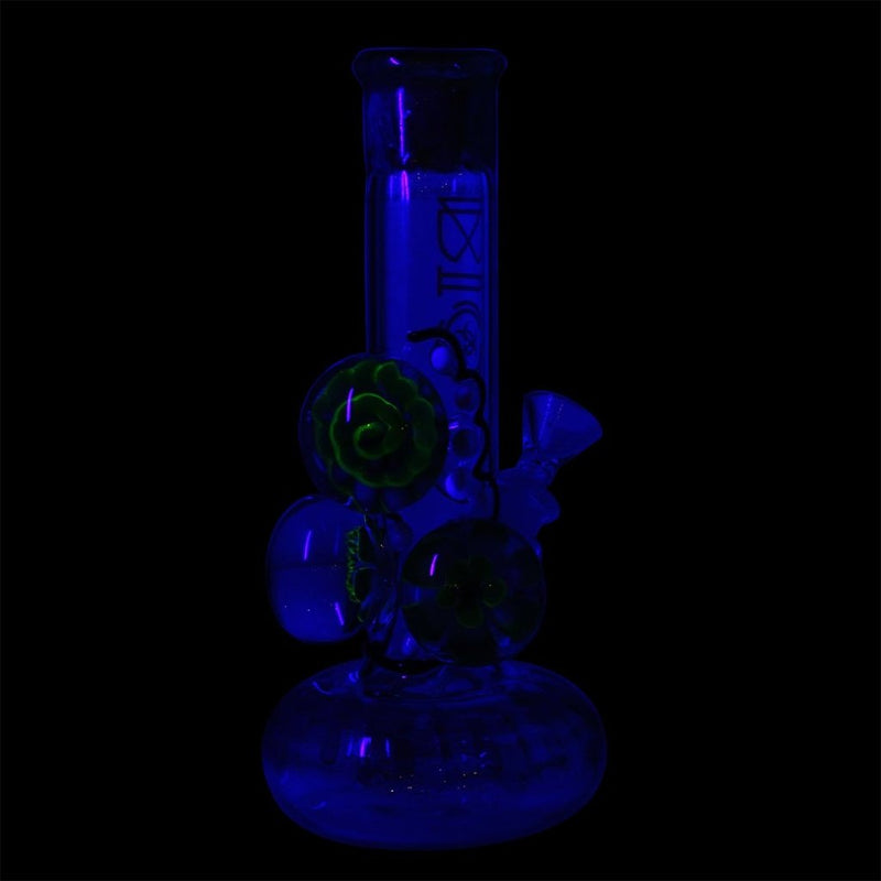 9 Bio Three Marble Bubble Bottom - Green W/ Illuminati Bongs & Waterpipes