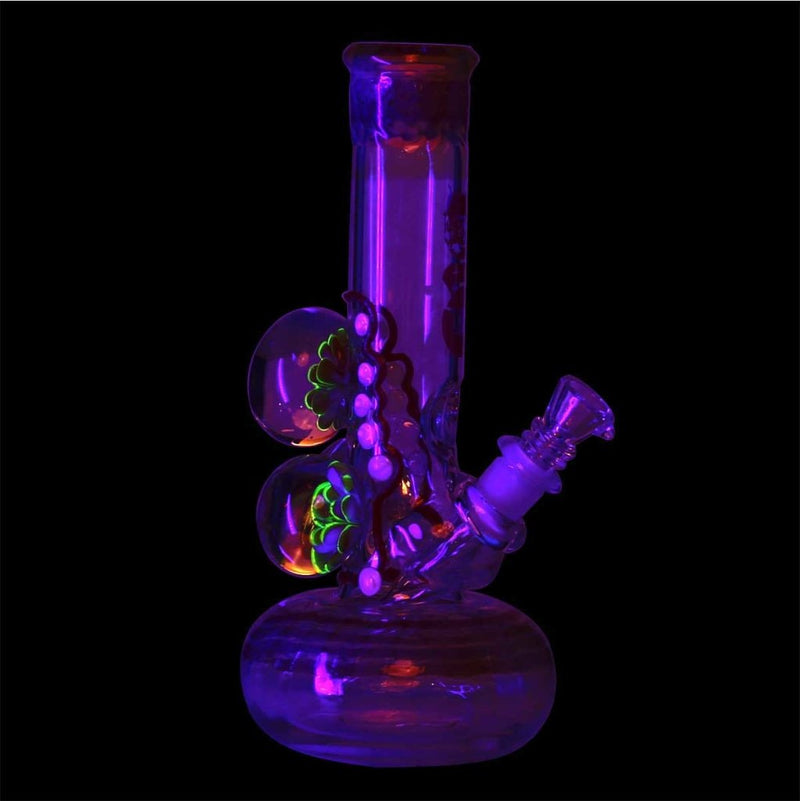 9 Bio Three Marble Bubble Bottom - Red W/ Illuminati Bongs & Waterpipes