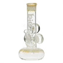 9" Bio Three Marble Bubble Bottom - White w/ Illuminati 