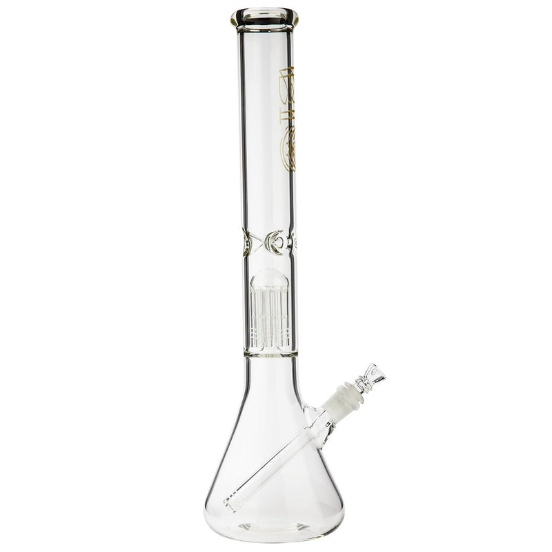 18" BIO 10 Arm Tree Percolator Beaker Bong - Gold BIO Logo